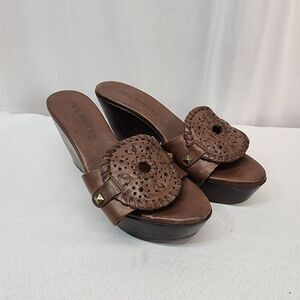 Jack Rogers Brown Wedges